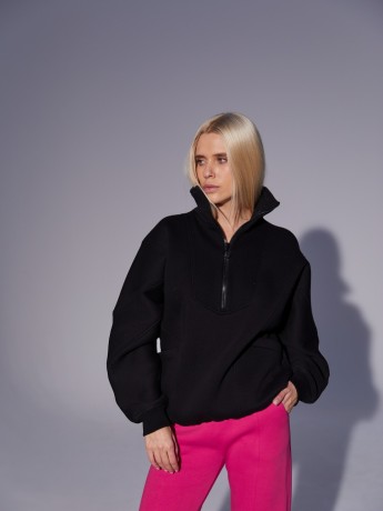 Zip half на флісі zip чорний - Основні контакти 