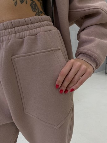 Штани joggers на флісі бежеві - Основні контакти 