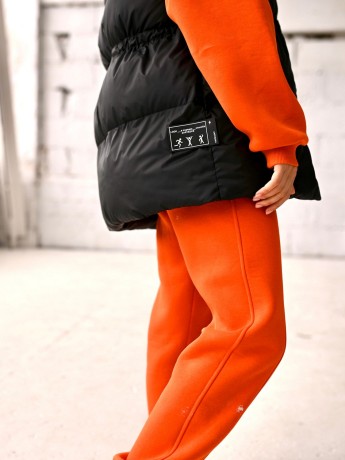 Штани зі стрілкою на флісі помаранчевий - Основні контакти 