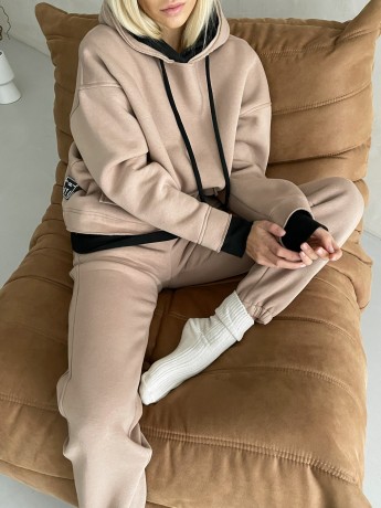 Худі на флісі з каптуром візон - Основні контакти 