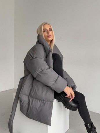 Пуховик з об'ємним коміром - Основні контакти 